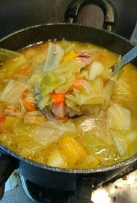 風邪と戦う！鶏と野菜のビタミンスープ