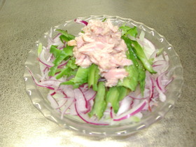 四角豆とパパイヤのサラダ