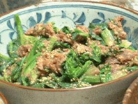 ほうれん草の肉味噌和え