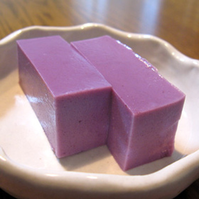 紫芋の洋風ミルク寒天の写真