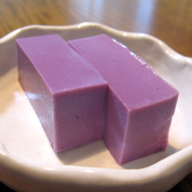 紫芋の洋風ミルク寒天の画像
