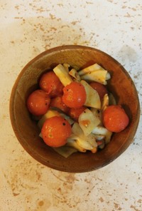 ミニトマトとエリンギのオリーブオイル炒め