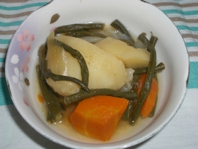 圧力鍋で野菜の煮物
