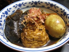 魚河岸あげとなすの煮物