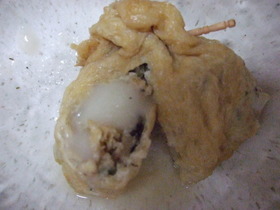 鶏つくね入りもちきんちゃく♪