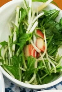 超絶簡単☆☆水菜とカニかまの中華サラダ