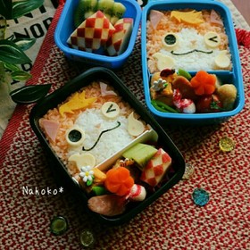 平面トムニャン❤妖怪ウォッチ簡単キャラ弁