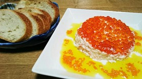 サーモンとイクラの親子タルタル
