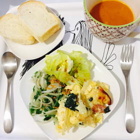 玉ねぎと豆苗 アンチョビのサラダ
