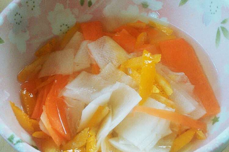 リボン鍋の残りで簡単紅白なます レシピ 作り方 By Mo Mo クックパッド 簡単おいしいみんなのレシピが360万品