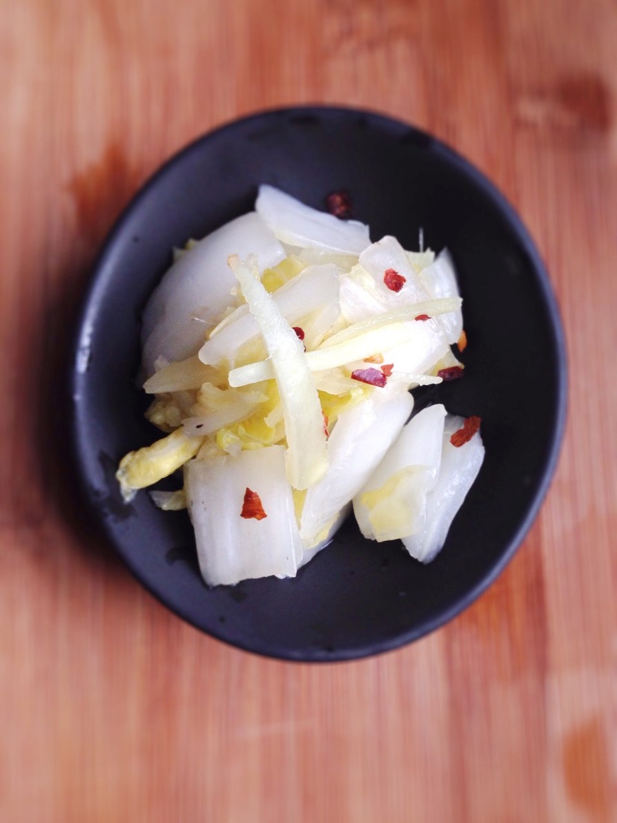 簡単☆甘酸っぱ〜い白菜と生姜のお漬物の画像