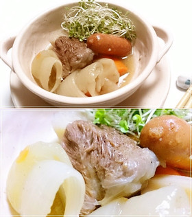 牛ほほ肉で煮込むだけポトフ