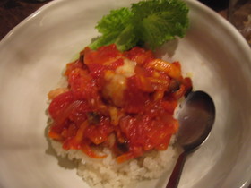 チキンカツのイタリアン丼