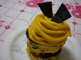 ホットケーキミックスでかぼちゃモンブラン