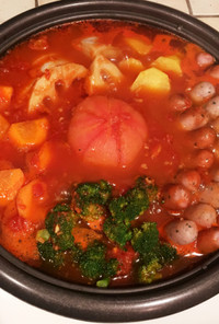 バジル香るトマト鍋