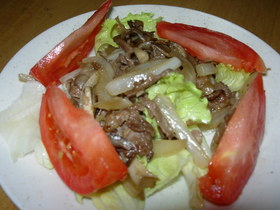 焼肉のサラダ風
