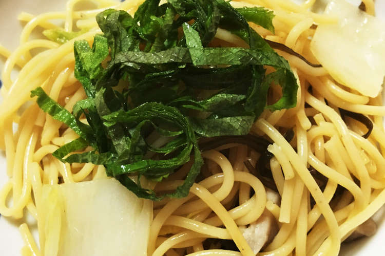 簡単 白菜と椎茸の塩昆布パスタ レシピ 作り方 By K Sクッキング クックパッド 簡単おいしいみんなのレシピが365万品