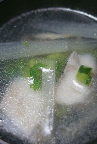鱈と独活の中華風スープ