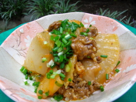 大根とろりのキムチ煮。