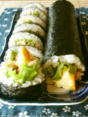 節分の恵方巻にも♪チキン南蛮の巻寿司の写真