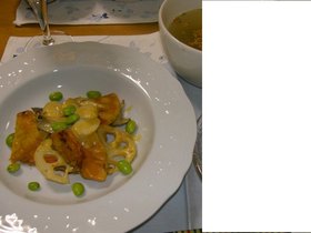 鮭とれんこんのクリームソース煮