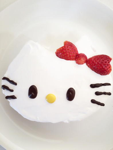 超簡単！ キティちゃん ケーキ 誕生日 の写真