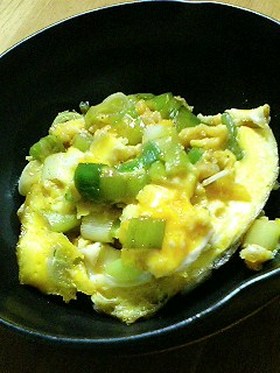 こくうま!ネギ味噌焼きの卵とじ