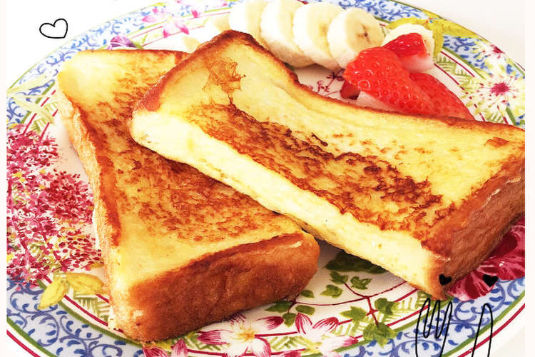 簡単 食パンでフレンチトースト レシピ 作り方 By ぴよんぬ1980 クックパッド 簡単おいしいみんなのレシピが349万品
