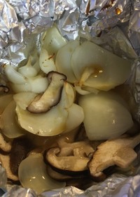 ユリ根と椎茸のホクホクホイル焼き❤︎