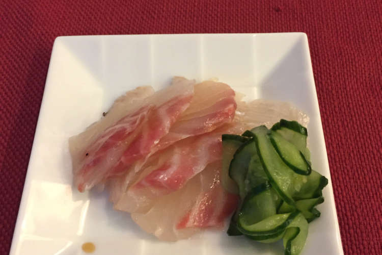 旨い 酒の肴に 鯛の昆布締め レシピ 作り方 By 永田町のシェフ クックパッド 簡単おいしいみんなのレシピが361万品