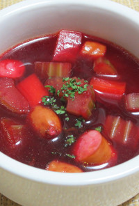 ビーツの赤いスープ