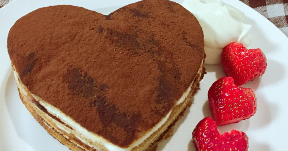 バレンタイン ハートティラミスパンケーキ レシピ 作り方 By Rikko218 クックパッド