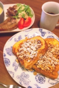 カリカリふわふわの朝食フレンチトースト