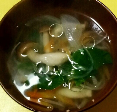 えごま油入り☆ロメインレタスのスープ♡の写真