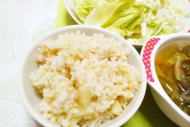 主食 じゃがいも入り玄米ごはん 炊飯器 レシピ 作り方 By 219 18mv クックパッド 簡単おいしいみんなのレシピが352万品