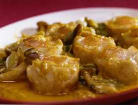 えびシュウマイのマヨカレー炒め