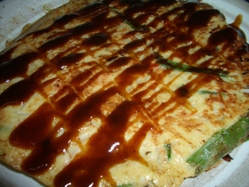 もやしが主役で節約★お好み焼き風