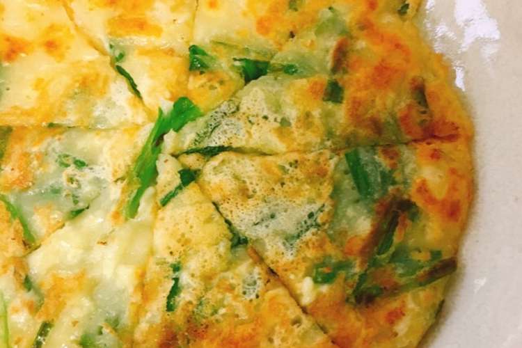 卵不要 簡単カリカリ ニラチーズチヂミ レシピ 作り方 By Mionahappi クックパッド 簡単おいしいみんなのレシピが356万品