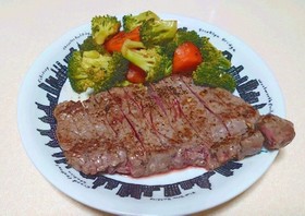 サーロインステーキを焼く