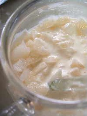 チキンにシャキシャキ梨のタルタルソース*