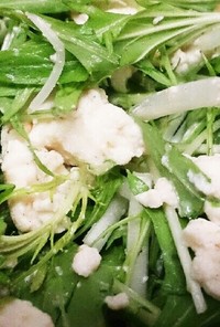 健康診断前の☆豆腐と水菜サラダ