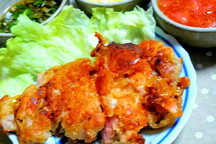 胸ムネ肉の揚げ焼き ザンギ 3色ソース レシピ 作り方 By 春菜食堂y クックパッド 簡単おいしいみんなのレシピが358万品
