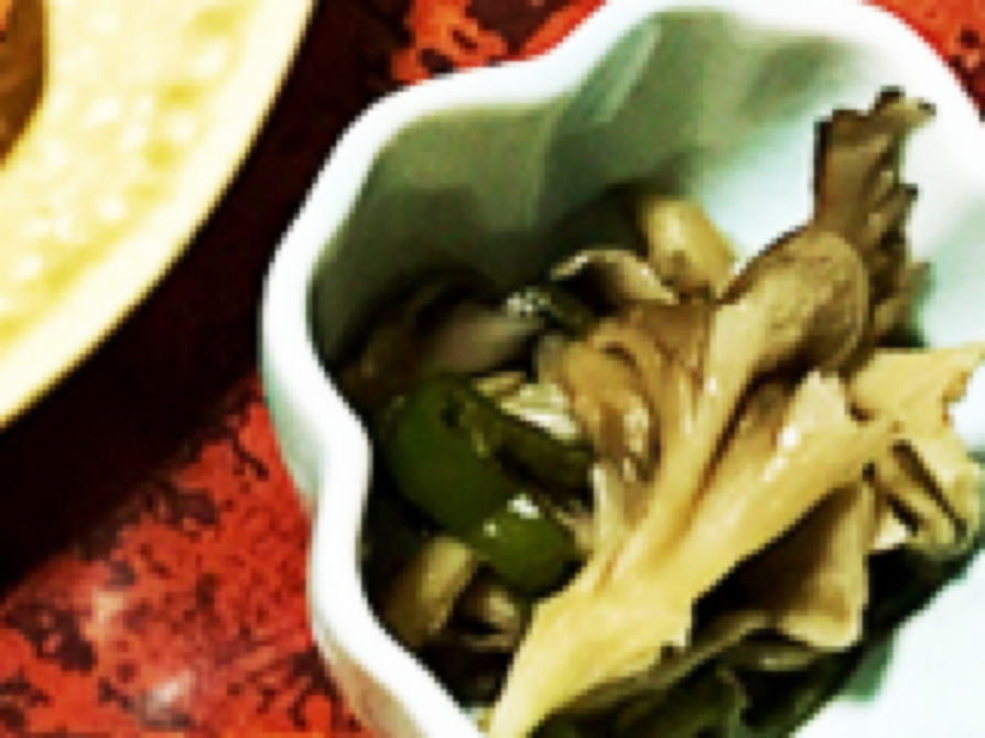 レンチンで簡単！舞茸とピーマンの生姜煮の画像