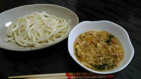 卵スープの素で!冷やしうどんのつけダレ