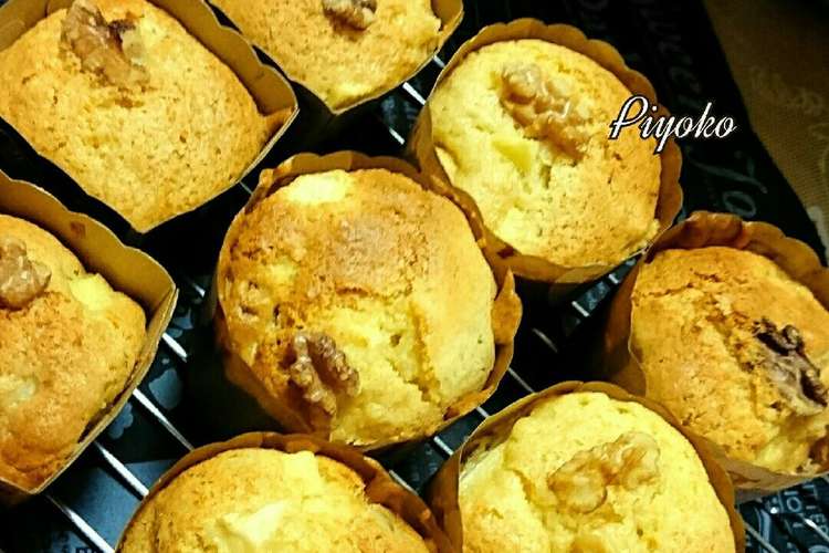簡単サクふわ りんごとクルミのケーキ レシピ 作り方 By ぴよこ クックパッド