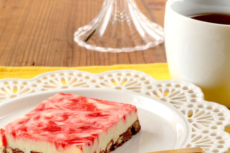 いちごのマーブルレアチーズケーキ レシピ 作り方 By 貝印 Kai クックパッド 簡単おいしいみんなのレシピが350万品