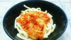 時短!節約!キムチのぶっかけうどん