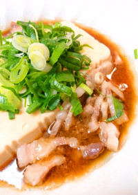 ✿豚バラ豆腐の簡単５分レンジ蒸し✿