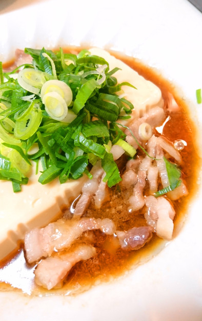 ✿豚バラ豆腐の簡単５分レンジ蒸し✿の写真
