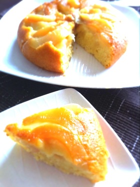 炊飯器で簡単ピーチケーキ②♪